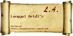 Lengyel Artúr névjegykártya