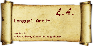 Lengyel Artúr névjegykártya